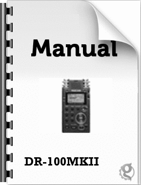 オーディオ機器 ポータブルプレーヤー DR-100MKII (TASCAM) の取扱説明書・マニュアル