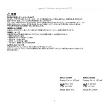 Wireless Keyboard K230の取扱説明書・マニュアル PDF ダウンロード [全11ページ 2.10MB]